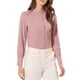 thumbnail image 1 of Camisas de manga larga con cuello de pie y botones para mujer INSPIRE CHIC M Rosa, 1 of 1