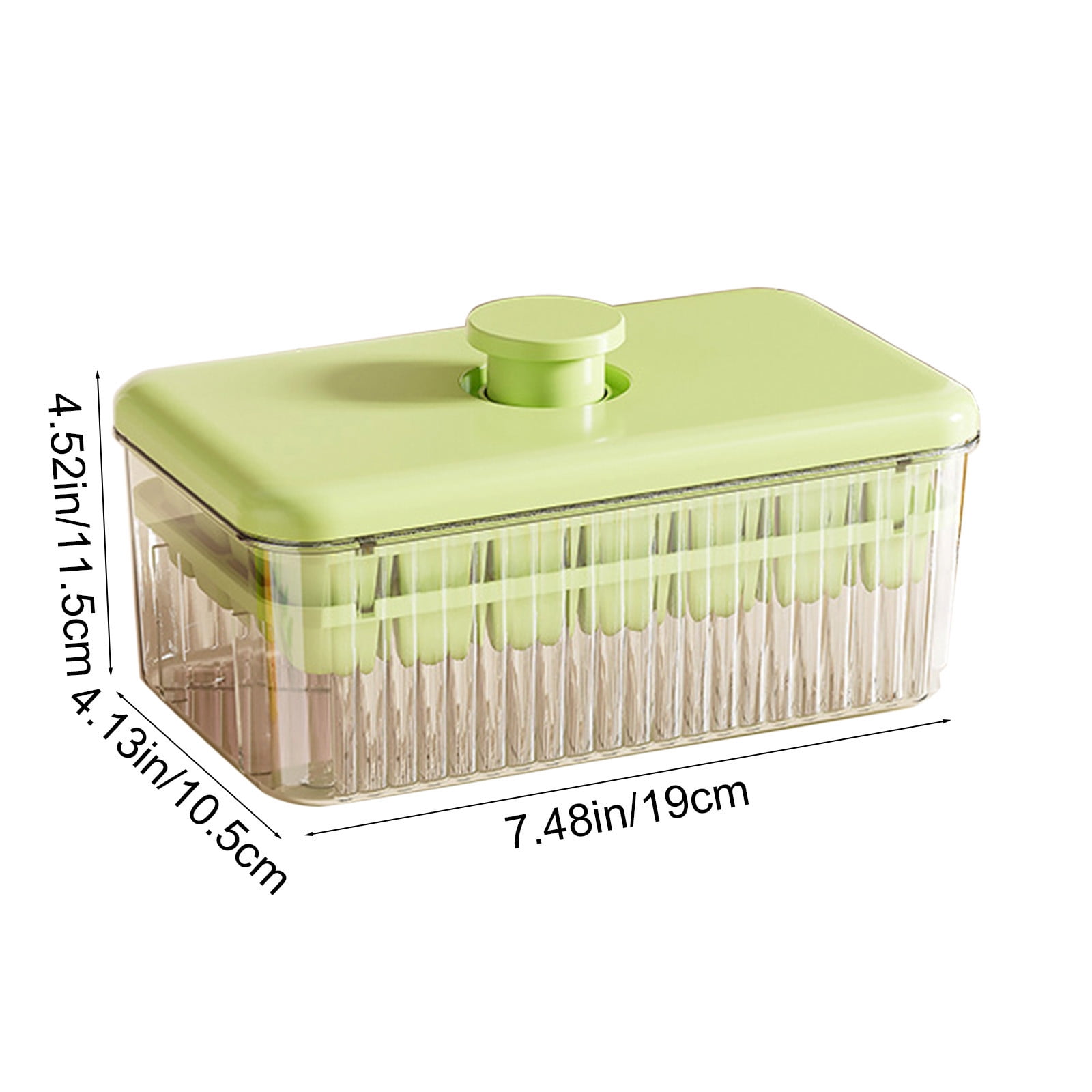 Fufafayo 2Pcs Double Layer Ice Tray, Press Type Ice Maker for Homemade Ice Cubes, Large Capacity Ice Making Box with Ice Shovel for Refrigerator, Kitchen or Freezer, Easy Release Stay Cool Design
