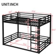 thumbnail image 2 of Harper & Bright Designs Metal Bunk Bed Ful over Full with Stairs for Boys and Girls, Floor Bed with Guardrails for Bedroom, Black, 2 of 11