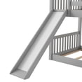 thumbnail image 5 of Harper & Bright Designs Twin over Twin Low Bunk Bed with Slide, Solid Wood Bunk Beds Frame with Ladder for Bedroom, Gray, 5 of 10