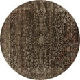 thumbnail image 1 of Ahgly Company Indoor Round Oriental Brown Industrial Area Rugs, 4' Round, 1 of 4
