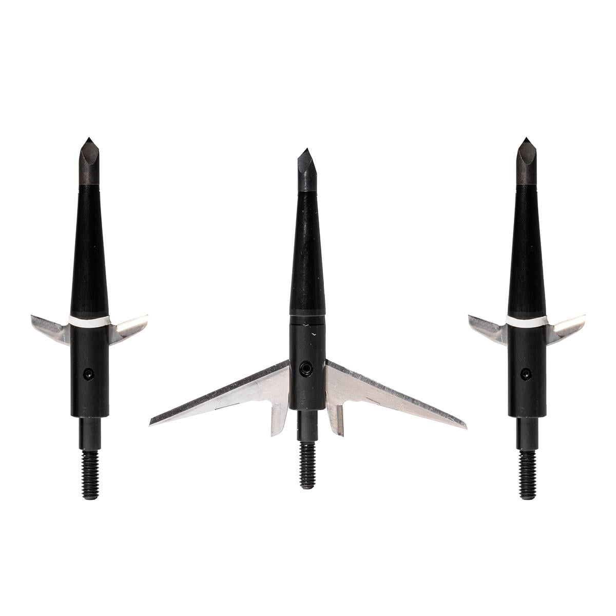 (Pack of 3) Expandable 2-Blade Broadheads by Swhacker, 150 Grain, 3" Cut, Razor-Sharp Performance