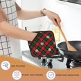 thumbnail image 4 of SKQIT Retro Christmas Plaid Print Pot Holders Set of 2, Kitchen Heat Resistant Potholder for Microwave Cooking Baking Oven End Dishes and BBQ, 4 of 7
