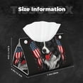 thumbnail image 4 of Kdxio Independence Day Collie Print Tissue Box Cover,Modern PU Leather Rectangular Tissue Box Holder for Bathroom Living Room Bedroom Office Desk Car Home, 4 of 6