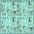 thumbnail image 1 of Ahgly Company Indoor Square Animal Light Blue Traditional Area Rugs, 7' Square, 1 of 4