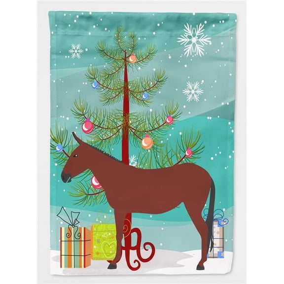 Caroline's Treasures BB9217CHF Hinny Horse Donkey Christmas Flag Canvas House Size , Large, multicolor