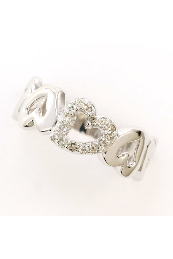 Pre-Owned K14 14K WG White Gold Ring with Diamond (No carat marking), Total Weight 2.1g, Like...