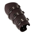 thumbnail image 4 of Brazalete punk de cuero Macarena guantelete de muñeca para caballero Halloween Cosplay fiesta Marron oscuro, 4 of 8