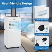 Costway 8000 BTU 5000 BTU (8000BTU ASHRAE) 250 sq ft Portable Air Conditioner with Fan and Humidifier, White
