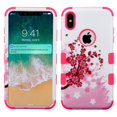 thumbnail image 2 of Kaleidio Case For Apple iPhone XS Max (6.5") [TUFF Hybrid] Impact Protection [Shockproof] 3-Piece Dual Layer Cover w/ Overbrawn Prying Tool [Pink Cherry Flowers], 2 of 6