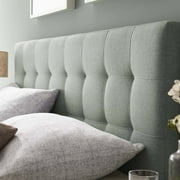 Modway Lily Queen Upholstered Polyester Fabric Headboard in Gray