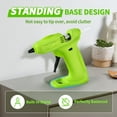 thumbnail image 4 of Uarter Hot Glue Gun with 30 Glue Sticks 2600mAh Rechargeable Cordless Glue Gun Kit with 6 Finger Protectors for DIY Arts Crafts Working, Green, 4 of 10