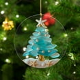 thumbnail image 5 of Beautynvta Round Christmas Tree Ornaments, Sea Glass Christmas Tree Decorations, Unique Acrylic Beach Tree Pendant,Coastal Christmas Ornament for Holiday Decor, Xmas Gift, 5 of 6