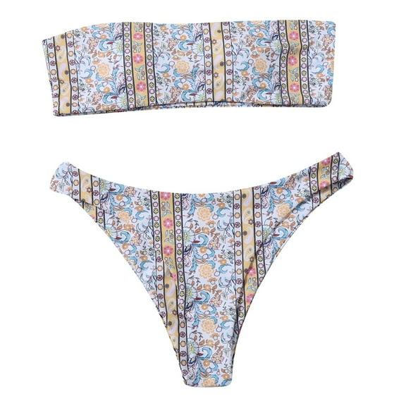 Swimsuits for Women,Women Flat-chested Bikini Set Push-Up Brazilian Swimwear Beachwear Swimsuit Multicolor XL(XL)