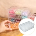 thumbnail image 1 of twisto Bead Organizer Box Small Bead Storage Case Practical with Lid Portable Storage Container Transparent for Nail Art DIY Beading 12 Small Box, 1 of 8