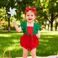 thumbnail image 6 of Zanarzt Preemie Baby Clothes Newborn Infant Baby Girl Clothes Rompers Summer Jumpsuits Sleeveless Romper Headband Infant Baby Clothes Girl 6-9 Months,Red, 6 of 9