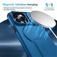 thumbnail image 2 of Case for iPhone 14 Pro 6.1" with Invisible Fold Holder Stand, Magnetic Wireless Charging,Sliding camera casing,Shockproof Dropproof Tough Rugged Protective Case Cover,Blue,For iPhone 14 Pro, 2 of 10