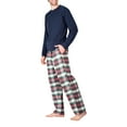 thumbnail image 2 of SLEEPHERO Men’s Pajama Set Flannel Pajamas For Men 2 Piece PJ Set with Plaid Pajama Pants and Long Sleeve Henley T-Shirt Dark Navy Tartan Plaid XXX-Large, 2 of 4