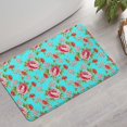 thumbnail image 2 of Pioneer Flower Floral Print Pattern Bathroom Rugs Mat, Non Slip Microfiber Bathroom Rug with Rubber Backing, Soft Mats for Bathroom Floor Tub Shower, 17"x27", 2 of 5