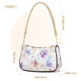 thumbnail image 3 of FORMRS Womens Shoulder Bag with Chain Strap Clutch Purse Cute Tote Handbag, Purple Flower Pattern, 3 of 7