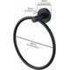 thumbnail image 3 of Matte Black Towel Ring for Bathroom 1 Pack, Kitchen Bath Towel Holder Hangers Wall Mount Heavy Duty Storage Stainless Steel, 3 of 4
