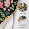 thumbnail image 6 of Spring Summer Floral Pillow Covers 18x18 Set of 2 Cute Yellow Pink Blue Wild Flower Botanical Print Black Decorative Throw Pillow Cases Outdoor Seasonal Farmhouse Decor for Sofa Couch Bed, 6 of 6