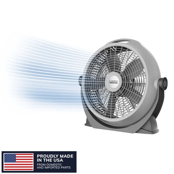 Lasko WindMachine 20" 3 Speed Pivoting Air Circulator Floor Fan, Gray, A20304