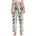 thumbnail image 2 of Casual Lounge Pants Women's Pajamas Sleep Long Pants With Pockets An Zebra-like Pattern, 2 of 6