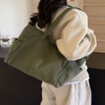 thumbnail image 3 of LNGOOR Solid Color Corduroy Tote Bag For Women Commuting Large Capacity Student Class Single Shoulder Crossbody Handbag Simple Work Double Handle Shopping Bag, 3 of 7