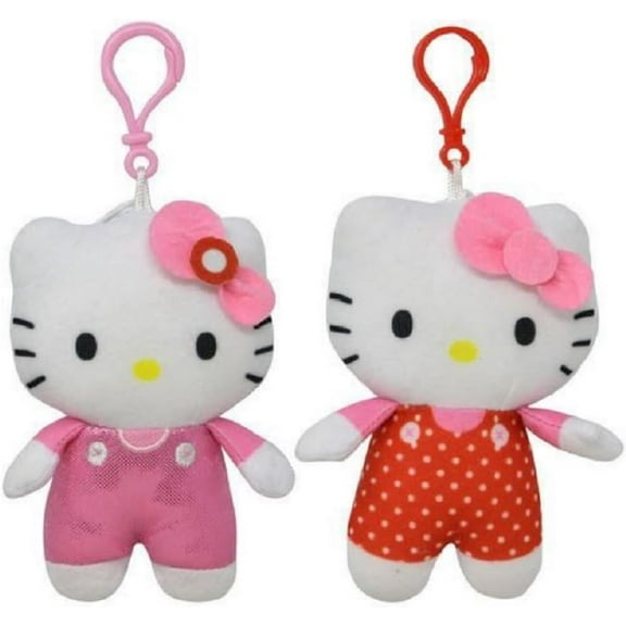 Hello Kitty Plush Zipper Pulls, 5 inches, Set of 2, Keyring