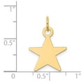 thumbnail image 2 of 14k Yellow Gold Star Disc Charm Pendant, 2 of 3