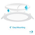 thumbnail image 2 of Infibrite 6 Inch 2700K Soft White 12W 1050LM Thin LED Ceiling Light with J-Box, Flush Mount, Dimmable, Wet Rated, Easy Install, 110W Eqv, ETL & Energy Star, US Company (12 Pack), 2 of 12