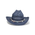 thumbnail image 2 of No Boundaries Paper Rancher Hat, Women’s, One Size, Navy, 2 of 3