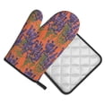 thumbnail image 2 of Gaeub Lavender Flowers Print Oven Mitts and Pot Holders Sets of 2,Heat Resistant Pad,Cooking Gloves, for Baking BBQ Home Decor, 2 of 7