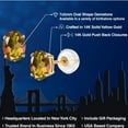 thumbnail image 2 of Gem Stone King 14K Yellow Gold Mango Mystic Topaz Stud Basket Setting Earrings for Women Men (1.60 Cttw, Gemstone Birthstone, Oval 7X5MM), 2 of 6