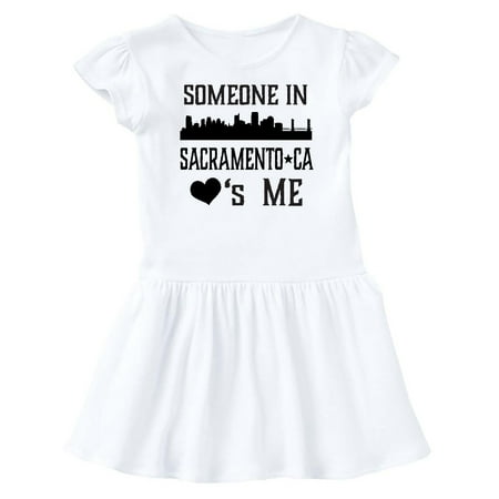 

Inktastic Sacramento California Someone Loves Me Skyline Gift Baby Girl Dress