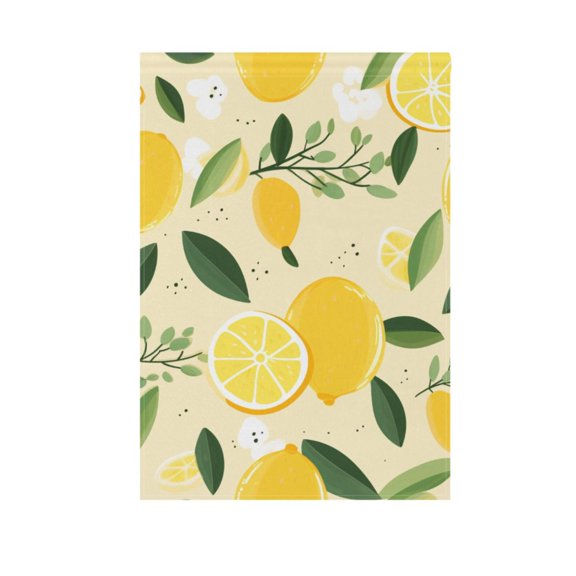 Garden Flag 12"x18" Hand Drawn Lemons Double-Sided Yard Flags for Outside Outdoor All Seasonal Decoration
