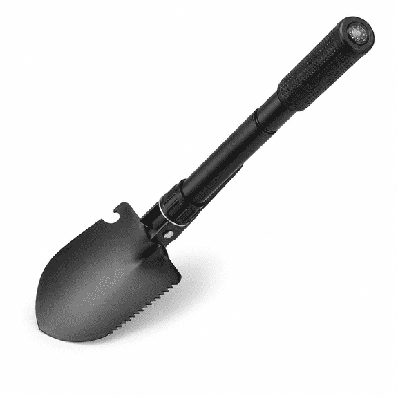 Folding Entrenching Tool, Multi-Purpose Camping Shovel with Pickaxe and Hoe, Heavy-Duty Carbon Steel Trenching Spade with Storage Pouch for Outdoor Survival, Car Emergency, and Gardening