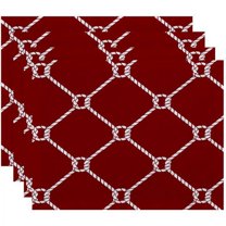 Simply Daisy 18" x 14" Ahoy! Geometric Print Placemats, Set of 4