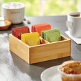 thumbnail image 3 of 2 pack bamboo compartmentalized storage box, drawer organizer for kitchen pantry cabinets for snacks, spices, etc., 3 of 5