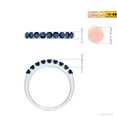 thumbnail image 5 of Angara Natural 0.81 Ct. Blue Sapphire Non Eternity Wedding Band in 14K White Gold for Women (Ring Size: 3.5), 5 of 10
