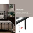 thumbnail image 6 of Alazyhome  Simple Vintage Metal Platform Bed Frame, Easy-Assembly Black N/A King Americana, 6 of 7