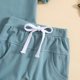 thumbnail image 4 of Odeerbi 3M-3Y Niños Niñas Trajes de Verano Camiseta Manga Corta de Algodón Pantalones Cortos de Dos Piezas, 4 of 8