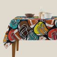 thumbnail image 3 of Wukai American Football Waterproof Tablecloth for Kitchen Dining, Fits Square Tables for 2-4 Seats -54"x54", 3 of 7