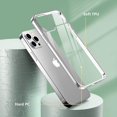 thumbnail image 2 of IBAOLE Clear Case Compatible with iPhone 12 Case/iPhone 12 Pro Case,Non-Yellowing Shockproof Protective Phone Case- Slim ThinMetal Silver, 2 of 7