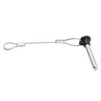 MARINE CITY Pull Pin and Lanyard with Nylon Knob, 3/16 Inches Diameter, Stainless Steel, Durable & Corrosion-Resistant, Ideal for Swivel Ball Deck Hinge 1 Pcs