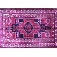 thumbnail image 1 of Ahgly Company Indoor Rectangle Persian Purple Traditional Area Rugs, 4' x 6', 1 of 4