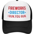 thumbnail image 1 of Fireworks Director I Run You Run Trucker Hat for Men Baseball Caps Adjustable Hats, 1 of 8