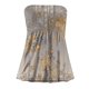 thumbnail image 3 of Gibobby Camiseta de tirantes sin mangas con estampado floral para mujer, cintura elástica plisada, sin espalda(Gris,XG), 3 of 4