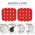 thumbnail image 5 of Kdxio White And Green Polka Dot Print 2-Piece Sun Shade Front Windshield - Foldable Car Front Window Sunshades For Most Sedans Suv Truck, 5 of 6